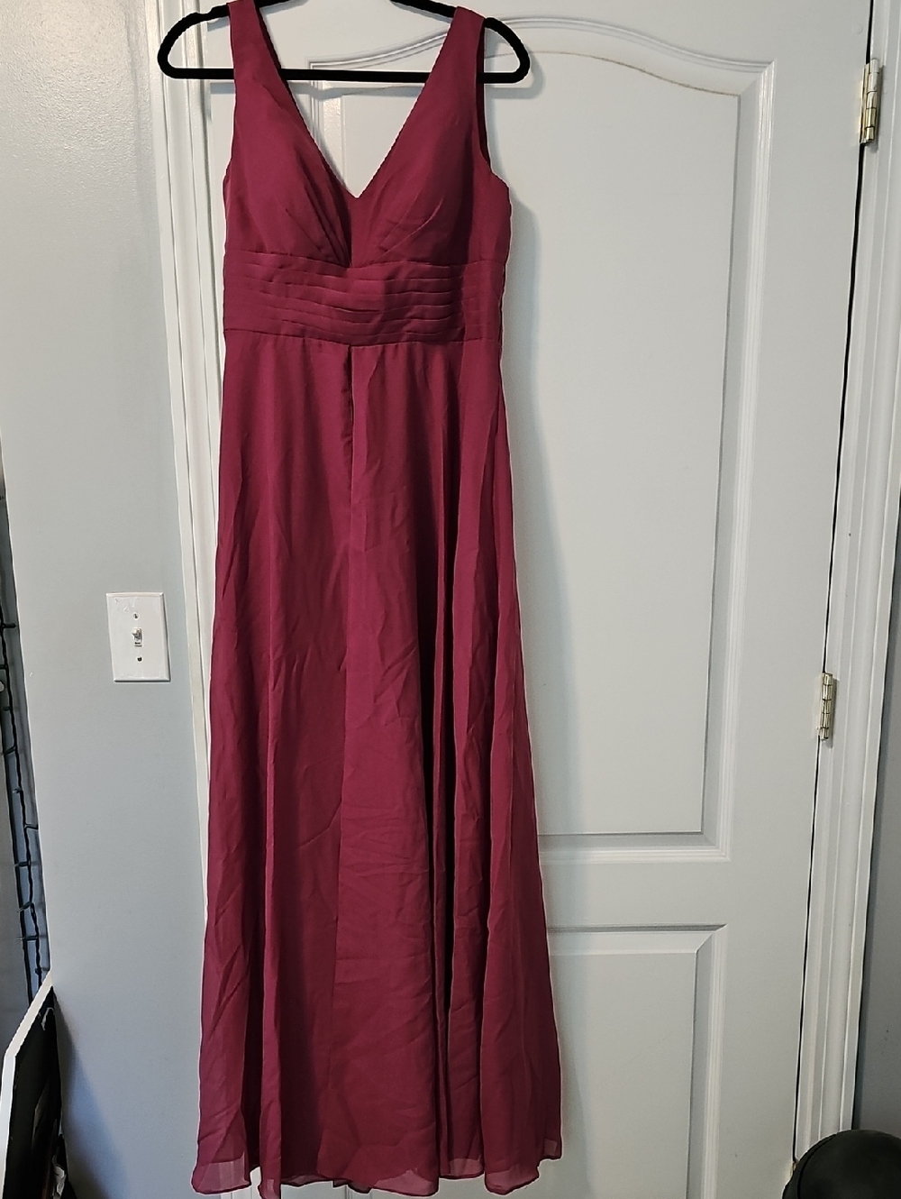 Bridesmaid V Neck Chiffon Jumpsuit